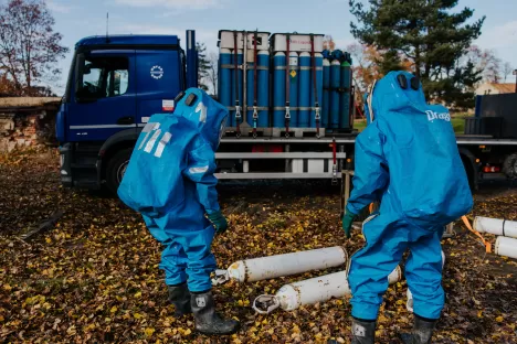 Ćwiczenia ze strażą pożarną