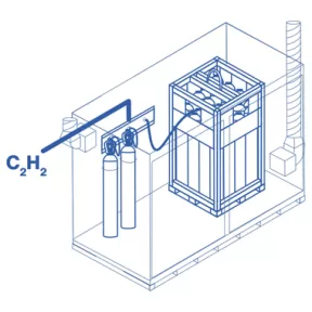 Instalacja do nawęglania próżniowego i hartowania gazowego