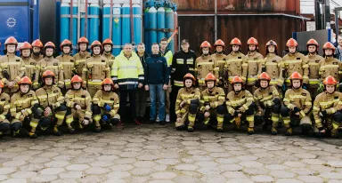 ćwiczenia ze strażą pożarną miniaturka