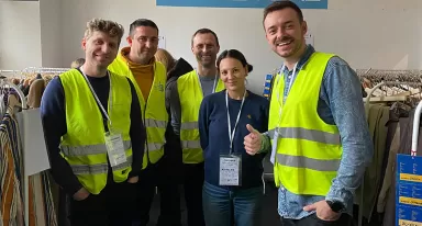 Nasi wolontariusze podczas akcji Szafa Dobra